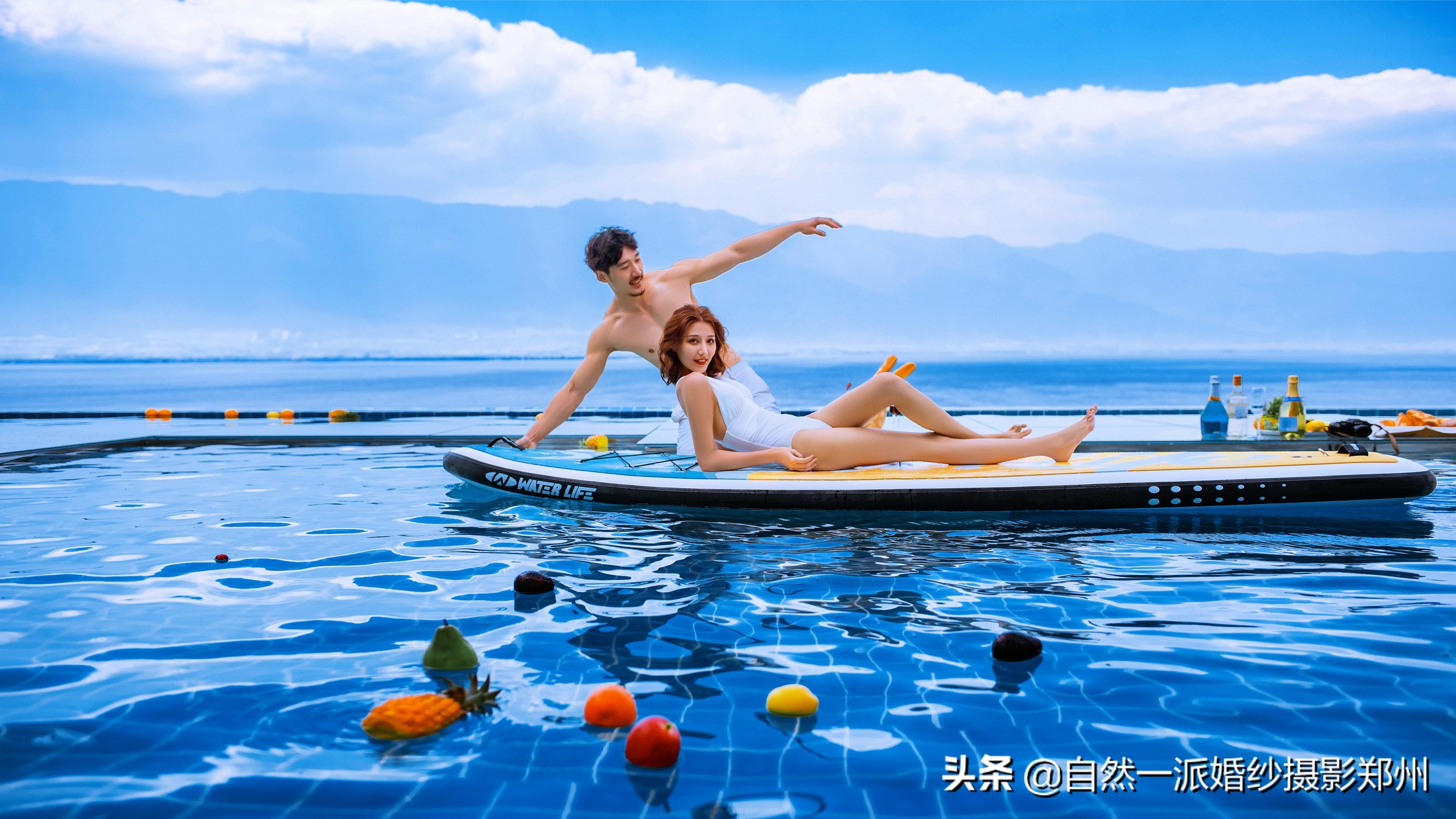 郑州海边三亚婚纱照价位！5千多价格是你理想中的泳池婚纱照吗