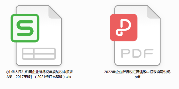 最新2022企业所得税汇算清缴37张报表格式（带公式），附填写说明
