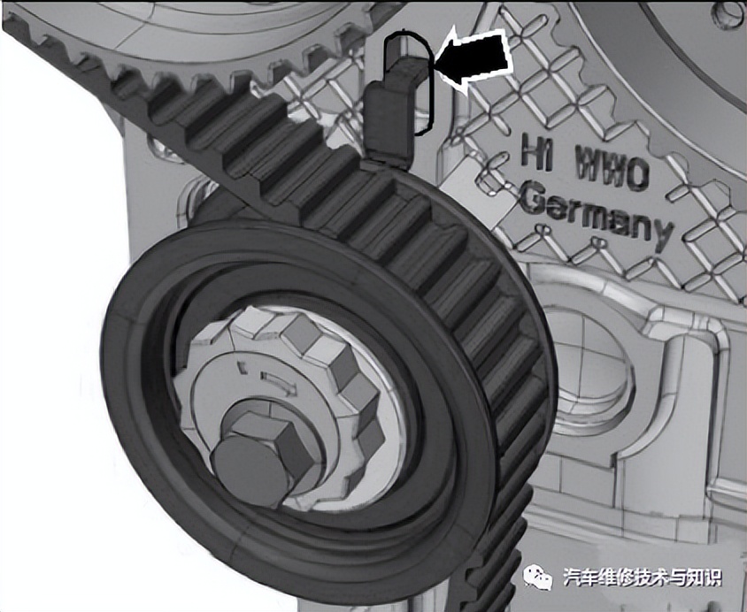 大众1.6l ea211发动机正时带的更换步骤