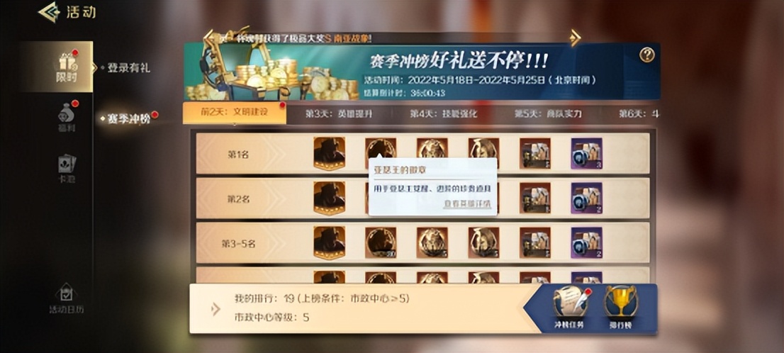 文明与征服S3赛季7天冲榜指南