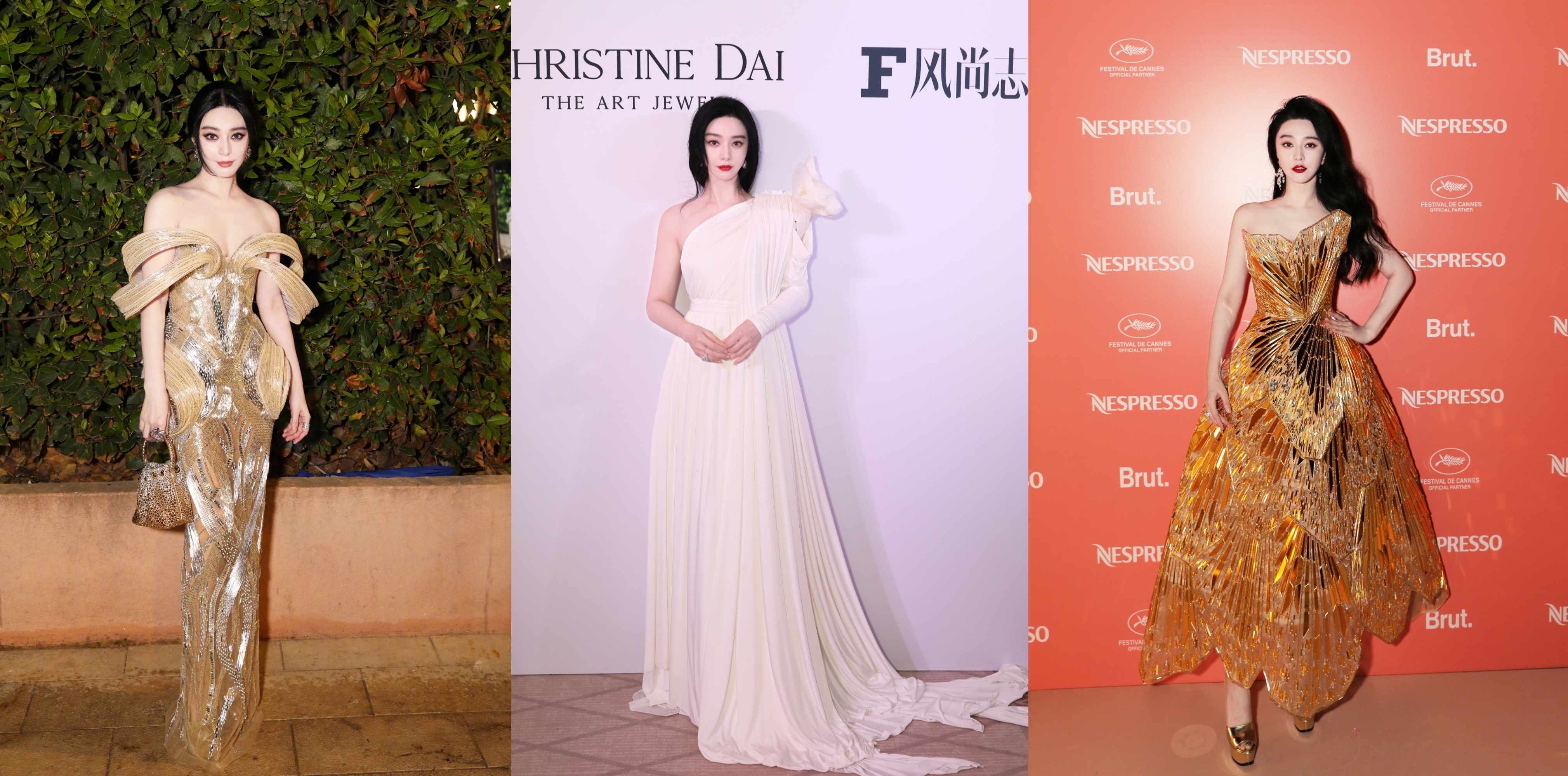 戛纳红毯女星秀身材:张雨绮露,周冬雨瘦,汤唯深v,范冰冰透