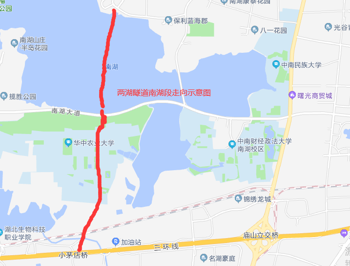 华师园北路施工(两湖隧道南湖段已开标，连接线工程将同步开工，缓解武汉三环拥堵)