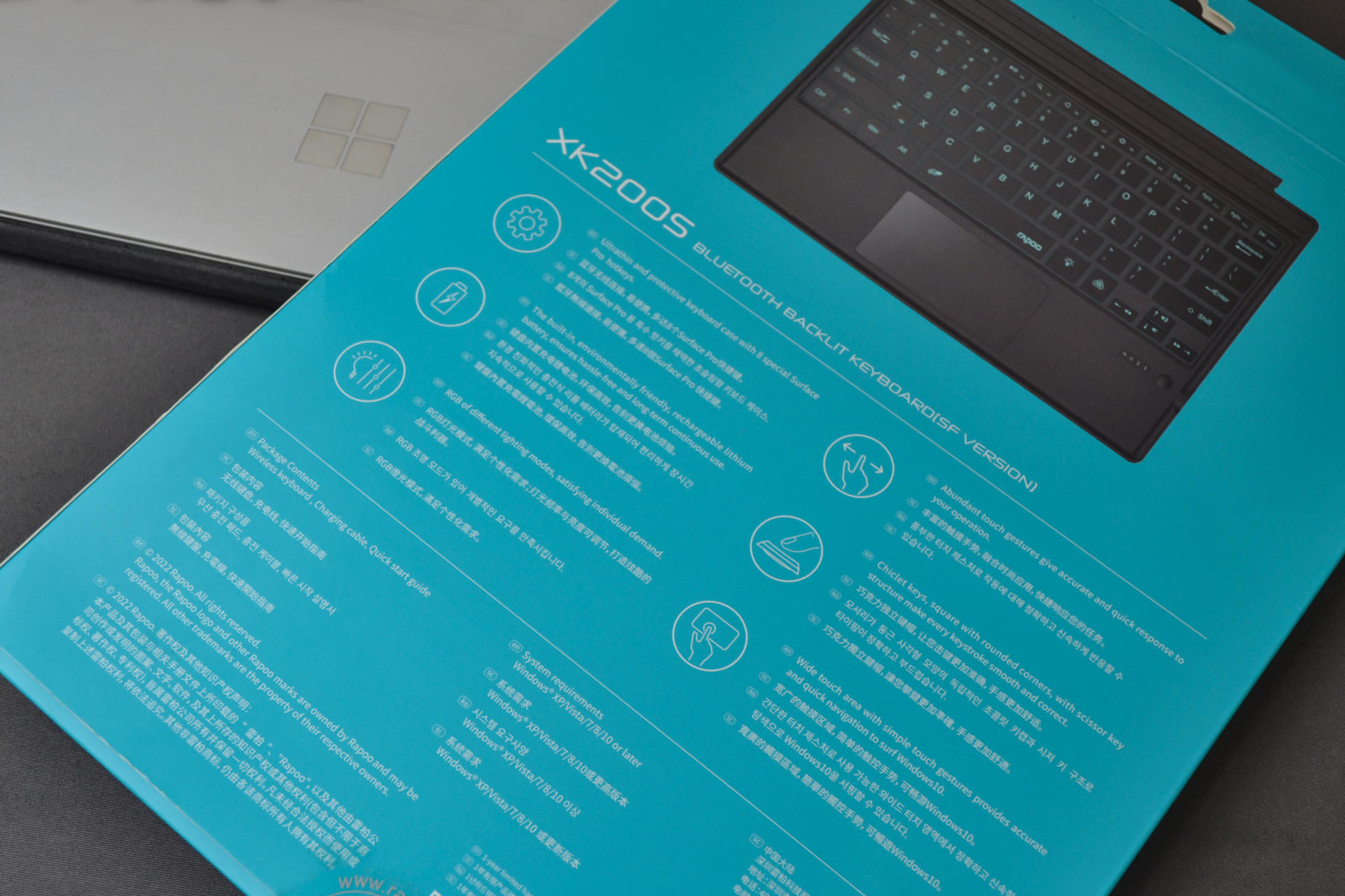 配件太贵 平替超原装 微软Surface另类玩法 雷柏蓝牙键盘XK200S