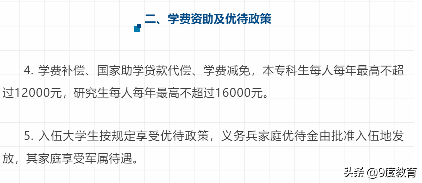 大学生入伍出新政，资助学费，升学优惠，还有就业服务