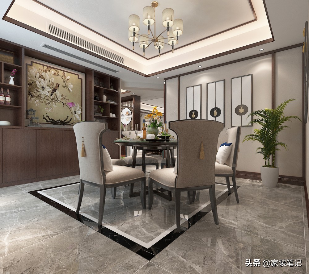中式装修的“天花板”来了，客厅挂字画，让空间显得高级又很舒适