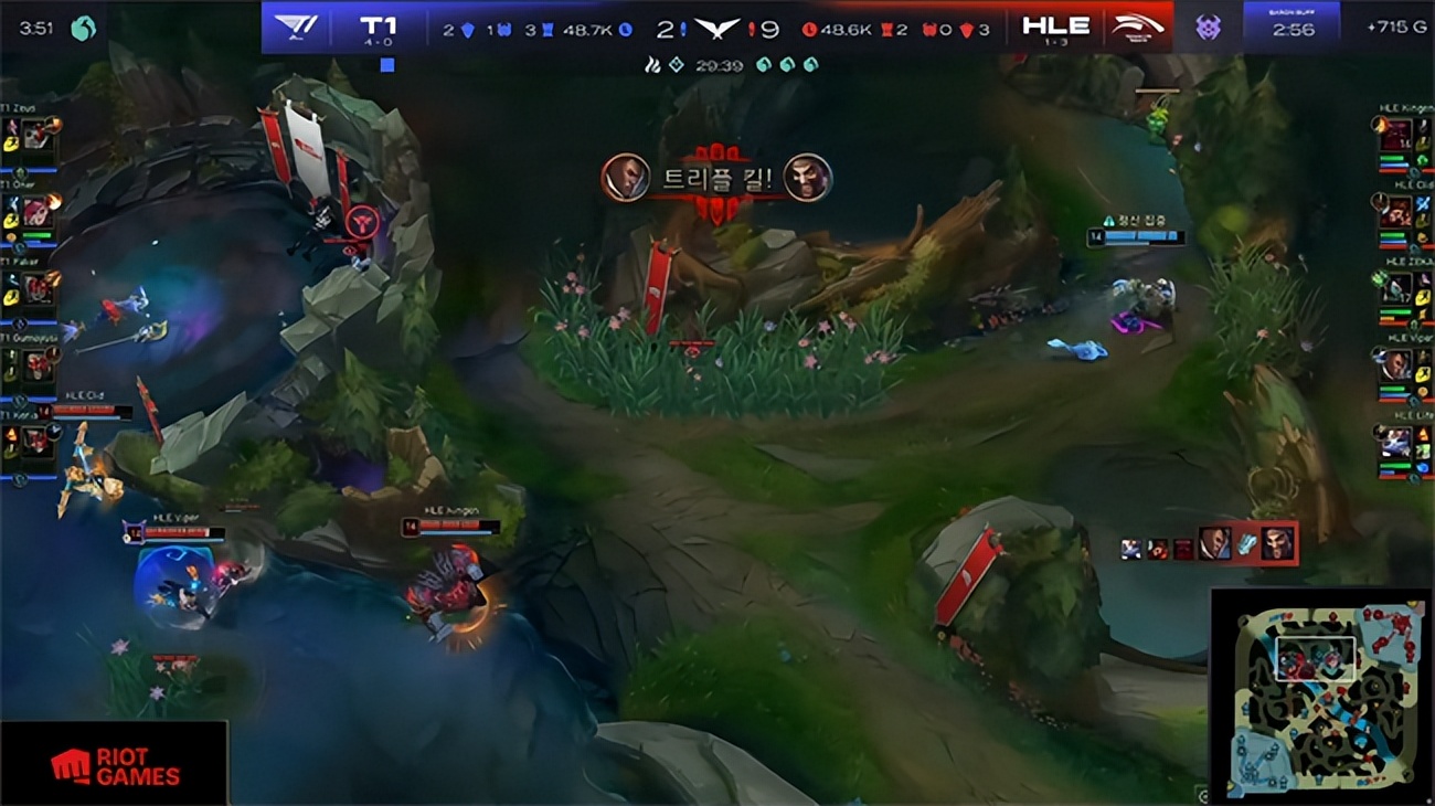 LOL-LCK:S12冠军上中化身T1一生之敌,HLE爆冷2-1终结T1四连胜