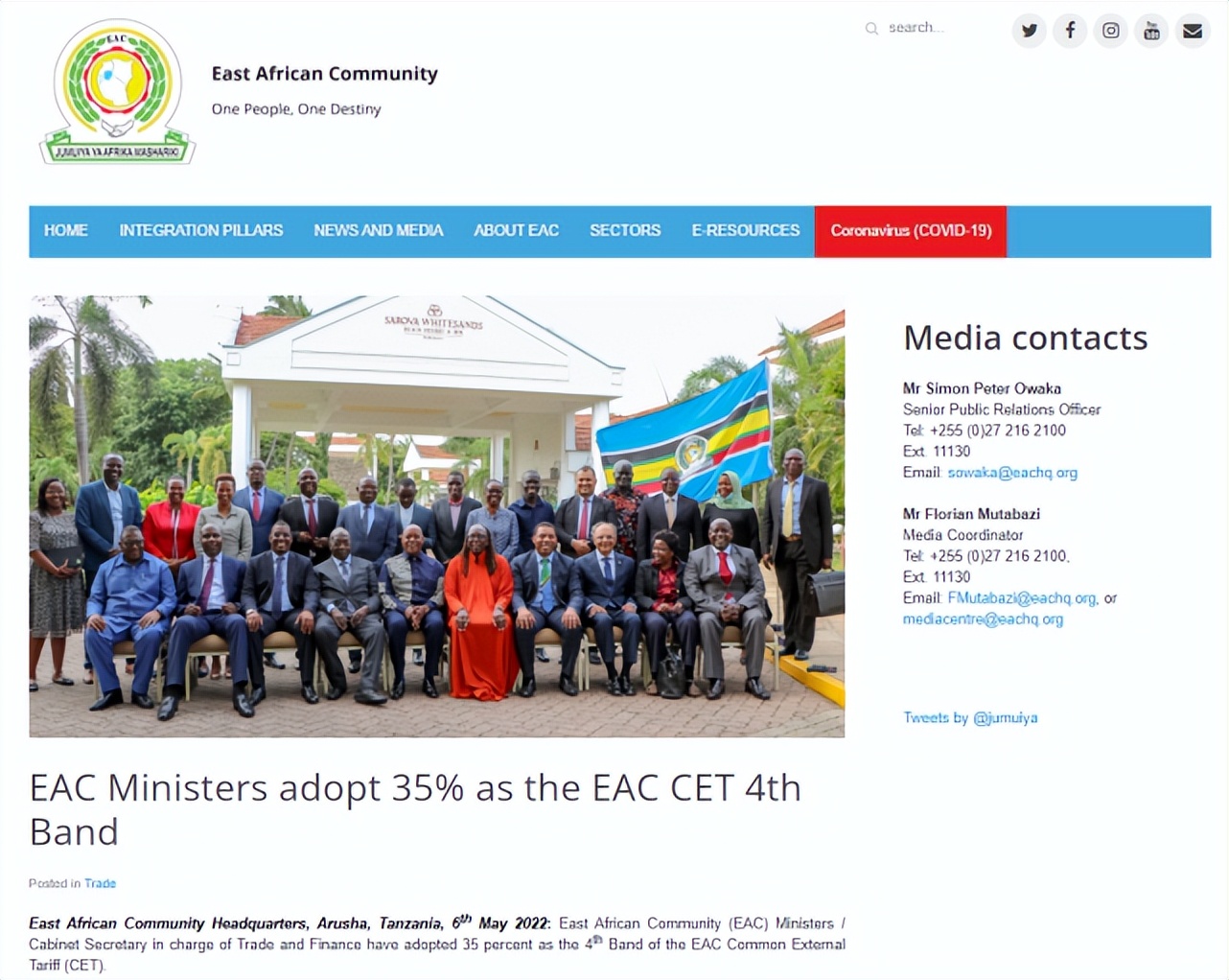 刚果共和国正式加入EAC(东共体将对部分商品征收35％关税！涉中国瓷砖2亿出口市场)
