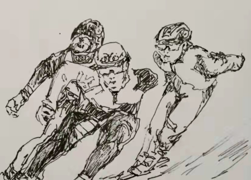 郑仁安——为冬奥会运动健儿速写作品 作者/铁三师 郑仁安
