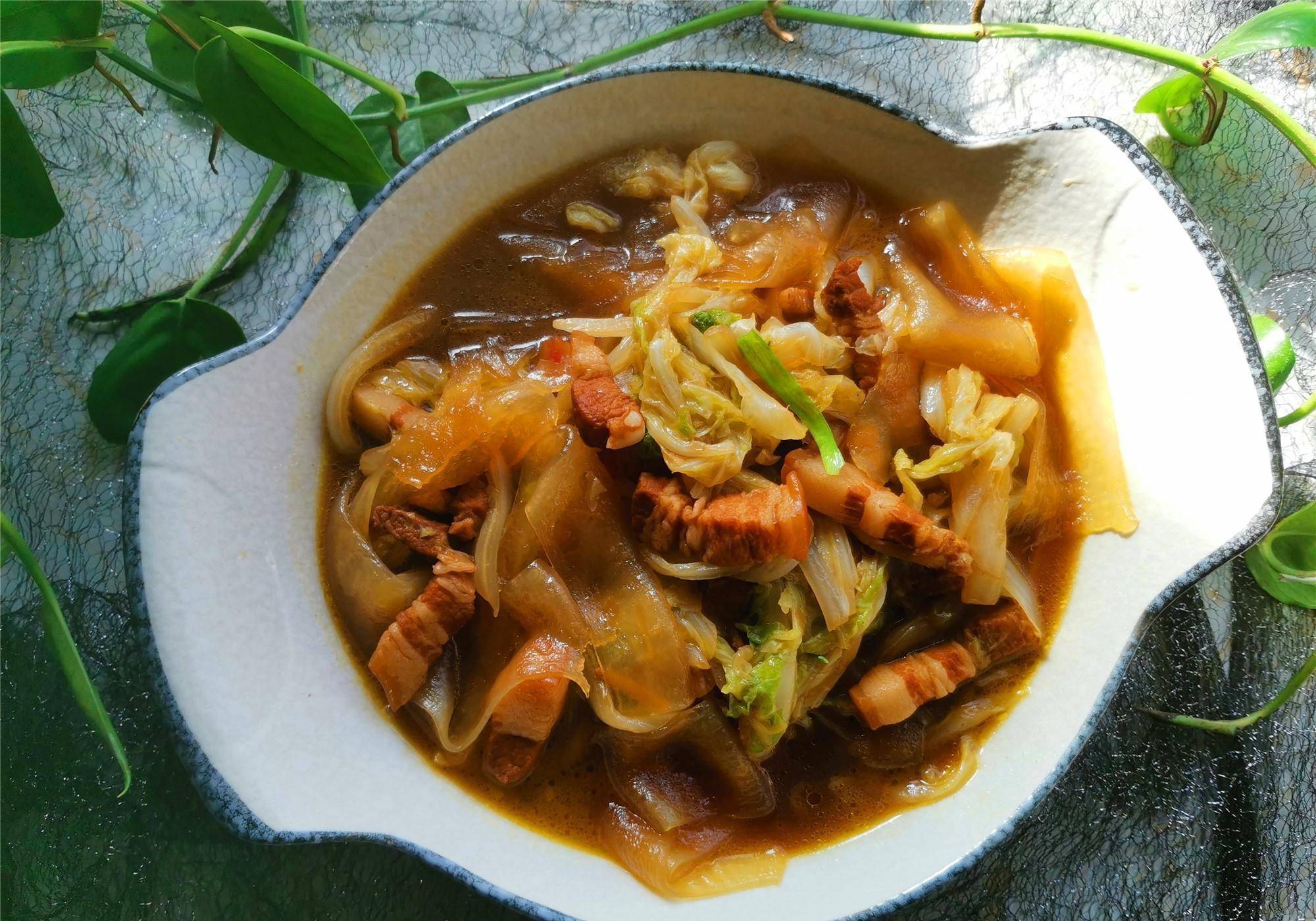 圖片[4]-【白菜五花肉燉寬粉】做法步驟圖 營養好吃超下飯-起舞食譜網