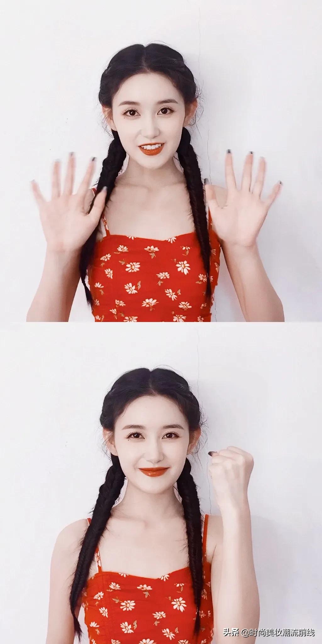 蒋依依，红果妹宝儿，麻花辫姑娘，好美