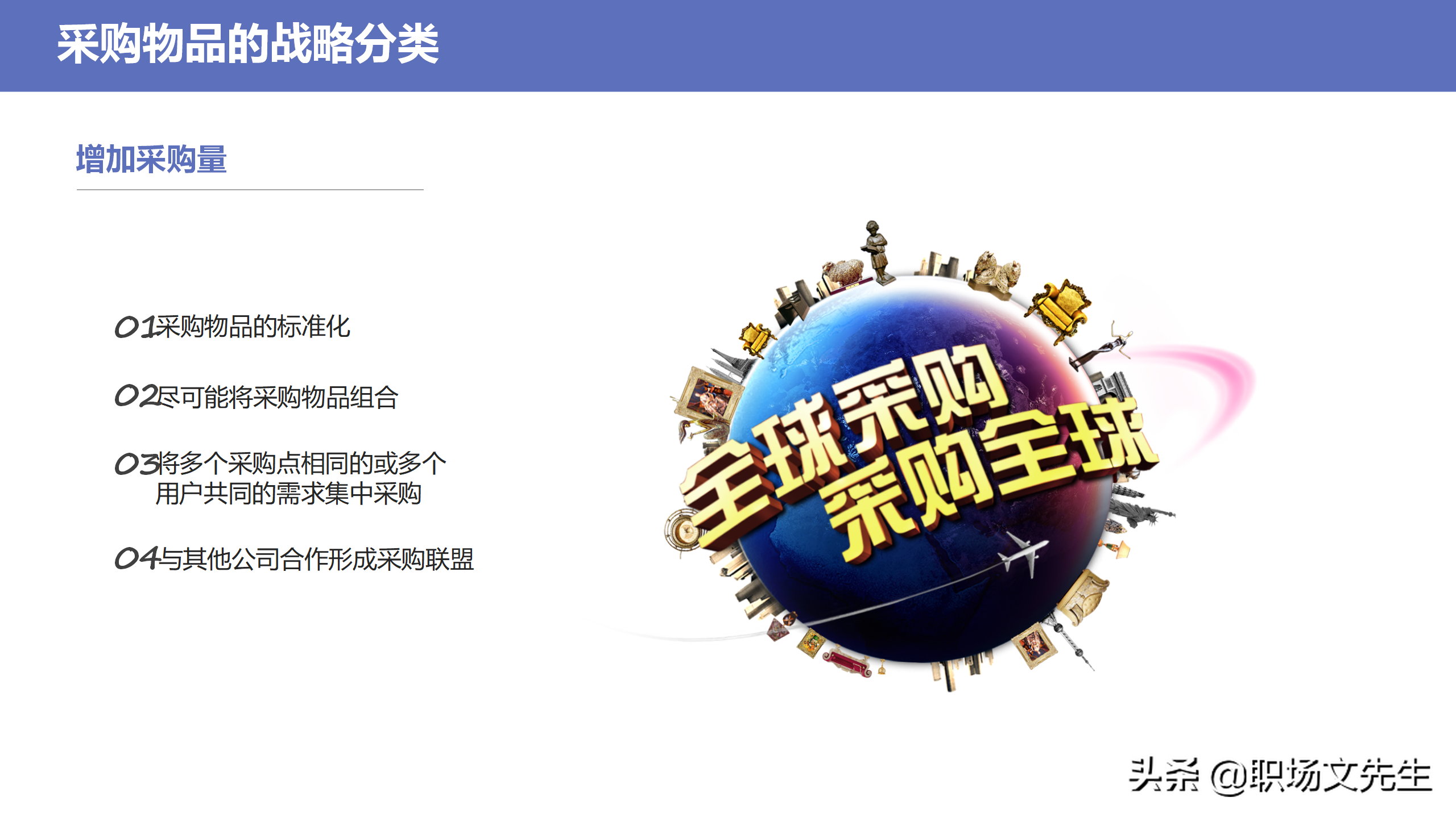 采购物品的战略分类，34页企业采购战略培训，采购物品的战略分类