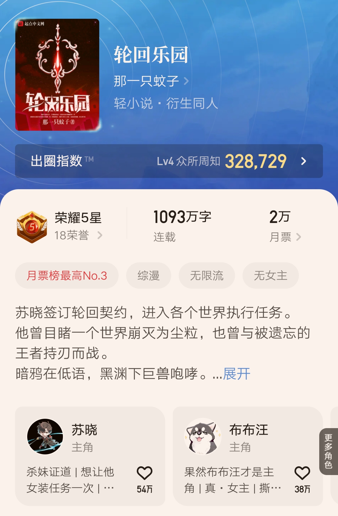 起点推出分类TOP1荣誉，《夜的命名术》拿下2021男频分类第一名