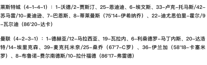 若对阵曼联破门(英超-桑乔破门制胜 C罗替补倒钩造险 曼联1-0莱斯特城 三连胜升至第5)