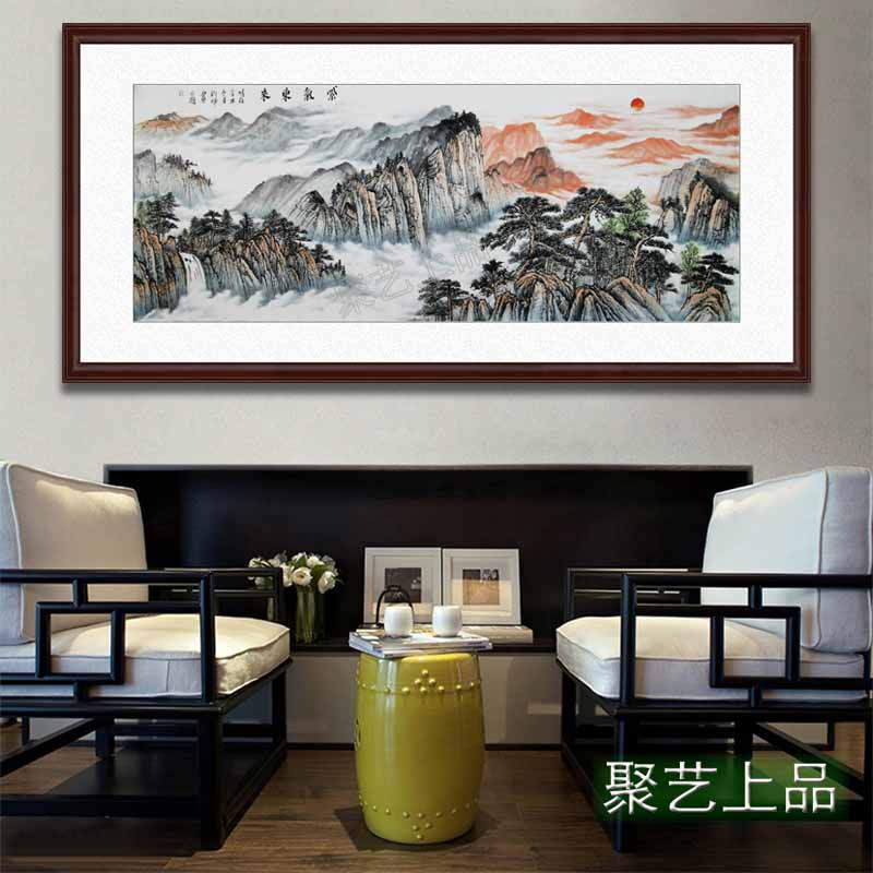 客厅沙发背景墙挂什么画好？字画给人恰到好处的高级感