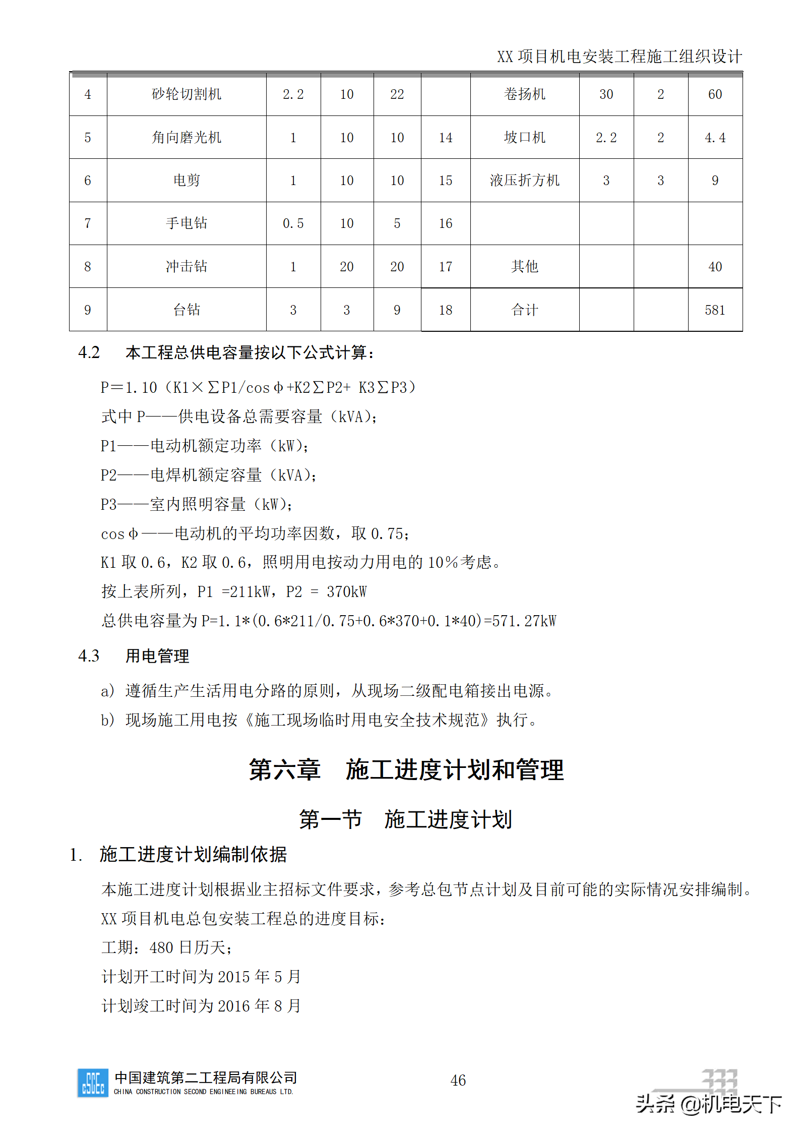 中建商业综合体机电安装工程施工组织设计word版 282页可下载