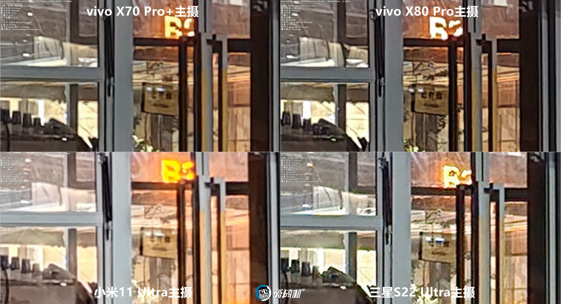 旗舰拍照PK：vivo X80Pro对X70Pro+、三星S22Ultra、小米11Ultra