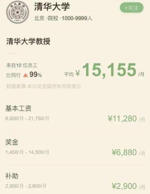 学习无用？清华大学教授工资惹人羡慕，网友：现在学习来不及了