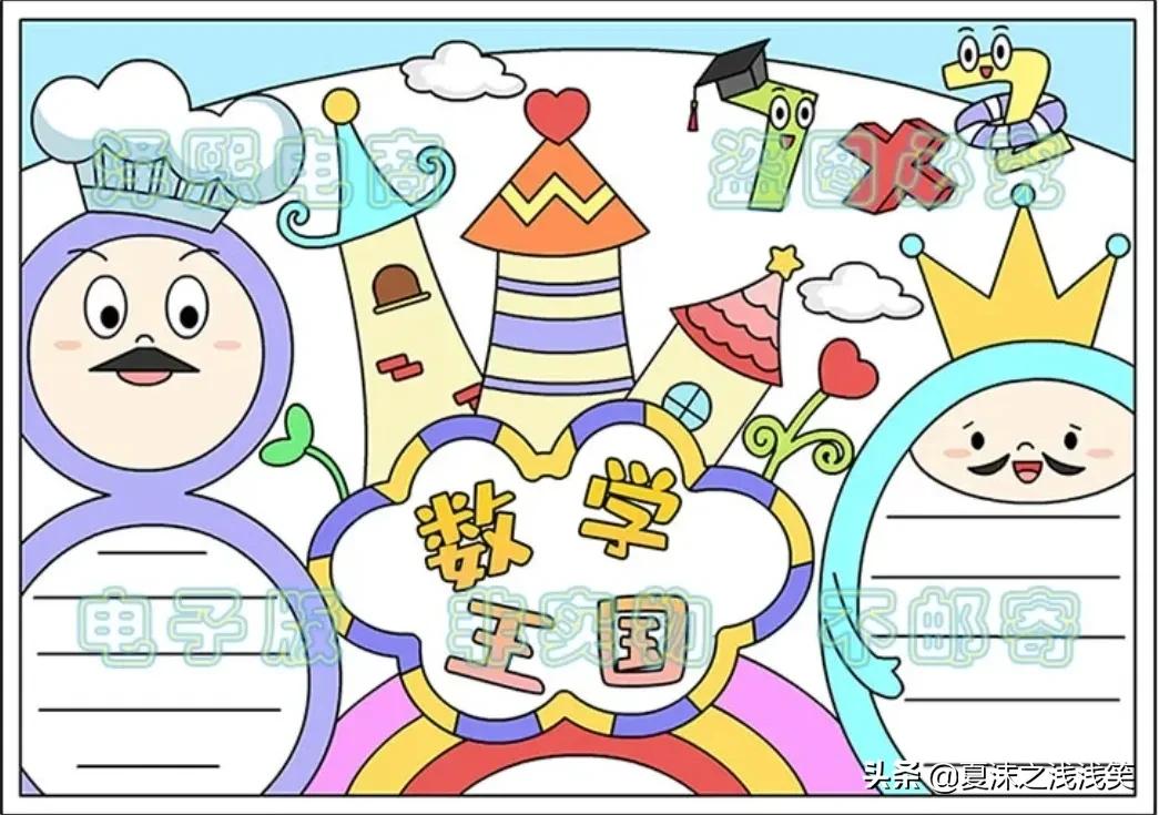 小学生数学常用手抄报200张