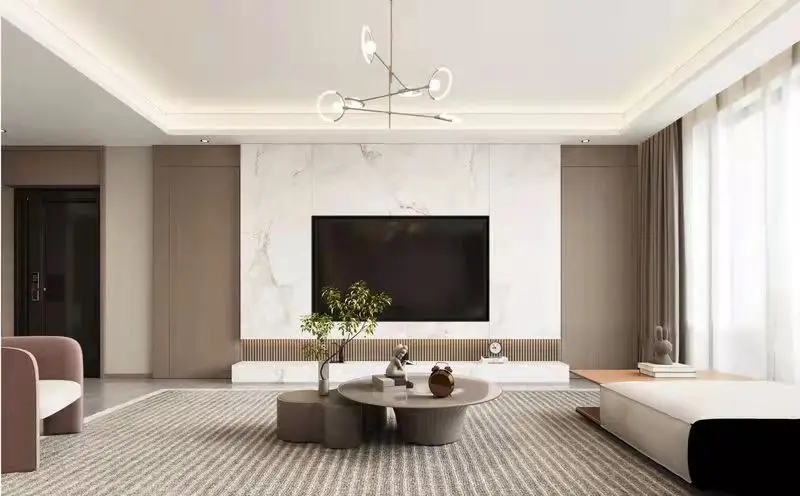 窄电视背景墙旁开门装修效果图大全，实用与美观兼具