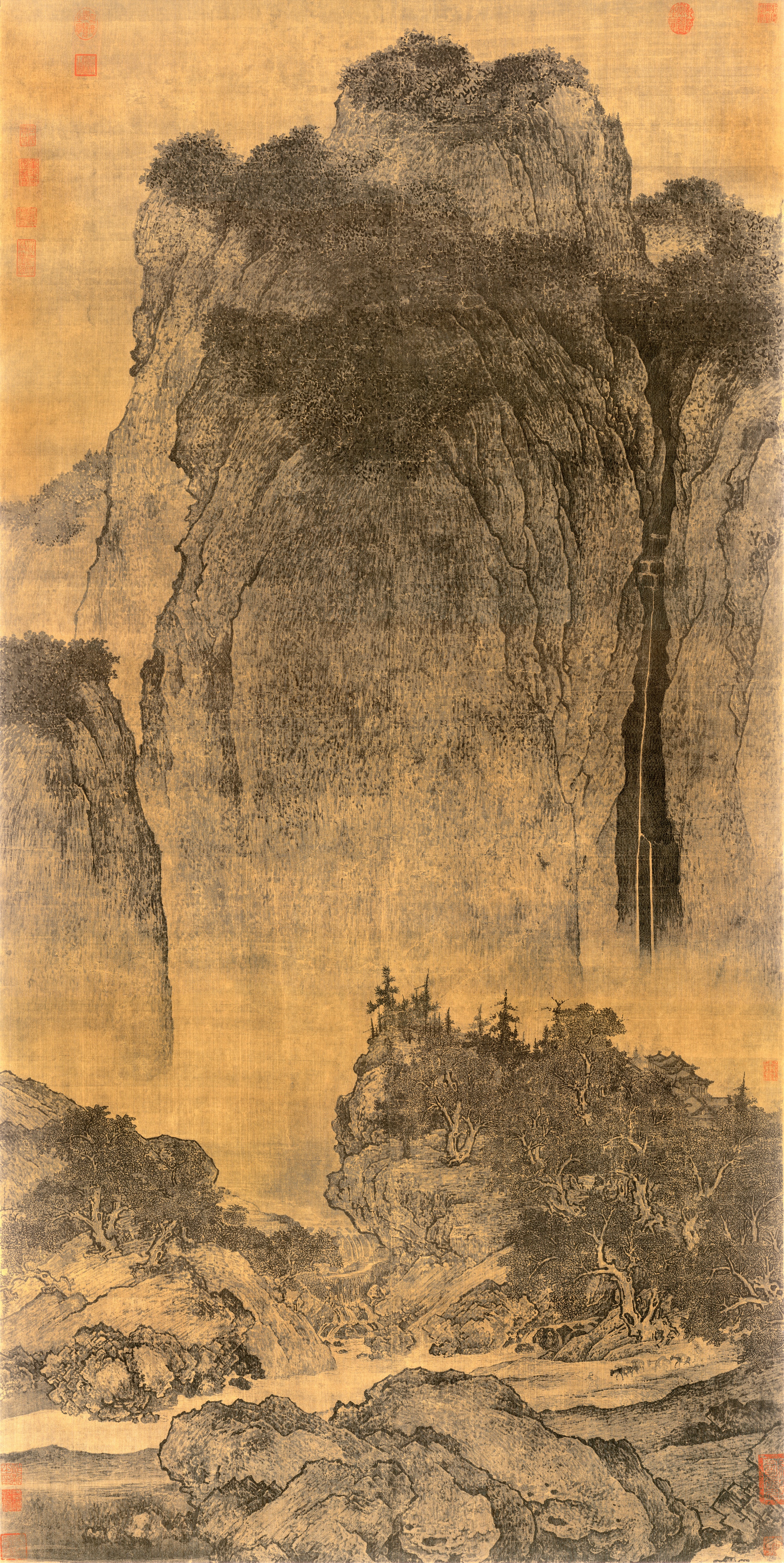 山水画:此画被人称宋画,范宽《溪山行旅图》赏析