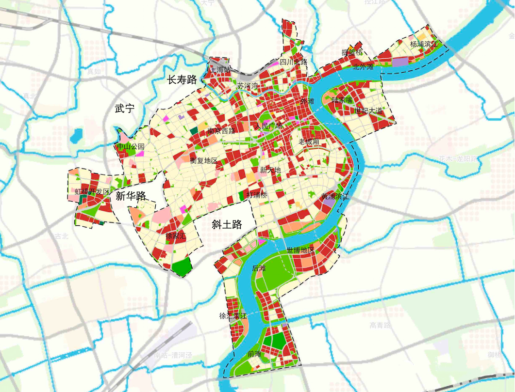 2035规划图在最近两年上海楼市的一轮行情中,caz区域更是完成了价值