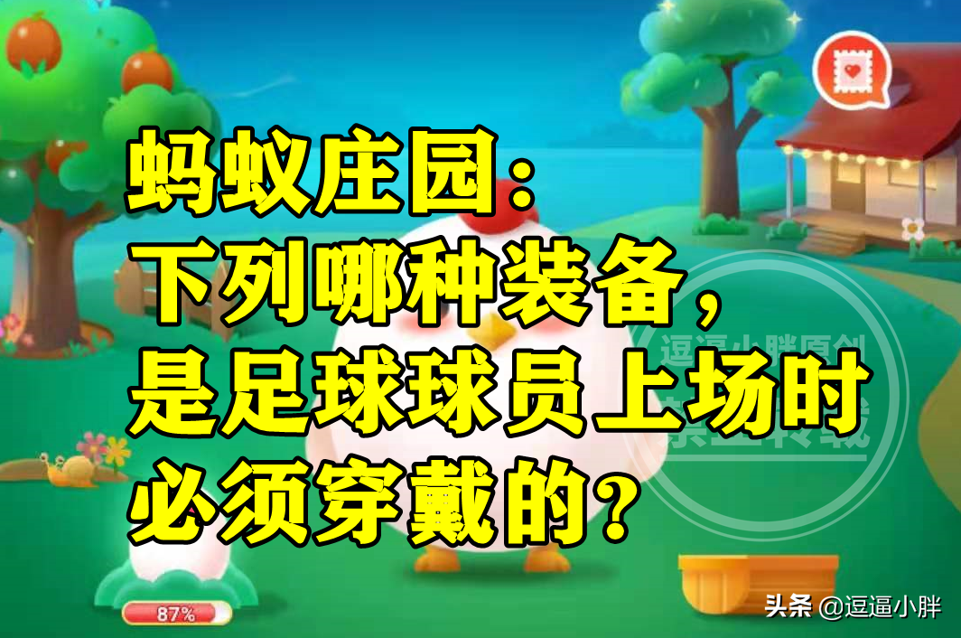 足球装备(蚂蚁庄园足球球员必须穿戴的装备 哪种装备是足球球员必须穿戴的)