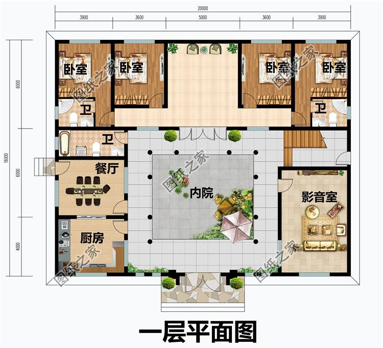 四水归堂住宅设计图，好风水配好住宅，这几款是你的菜吗？