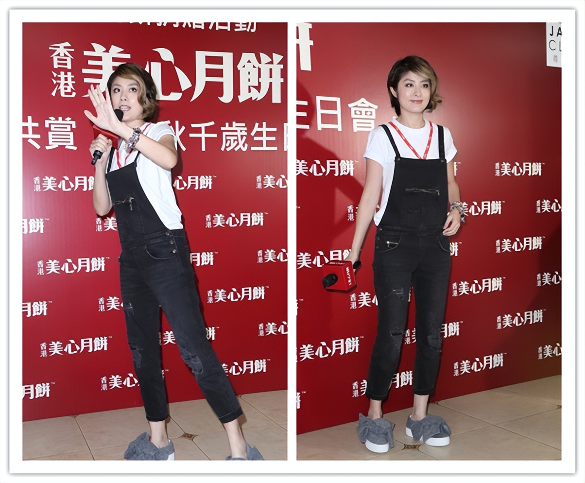 奔五的陈慧琳好懂“扮嫩”，穿的裤子看着简单，却减龄到显幼稚