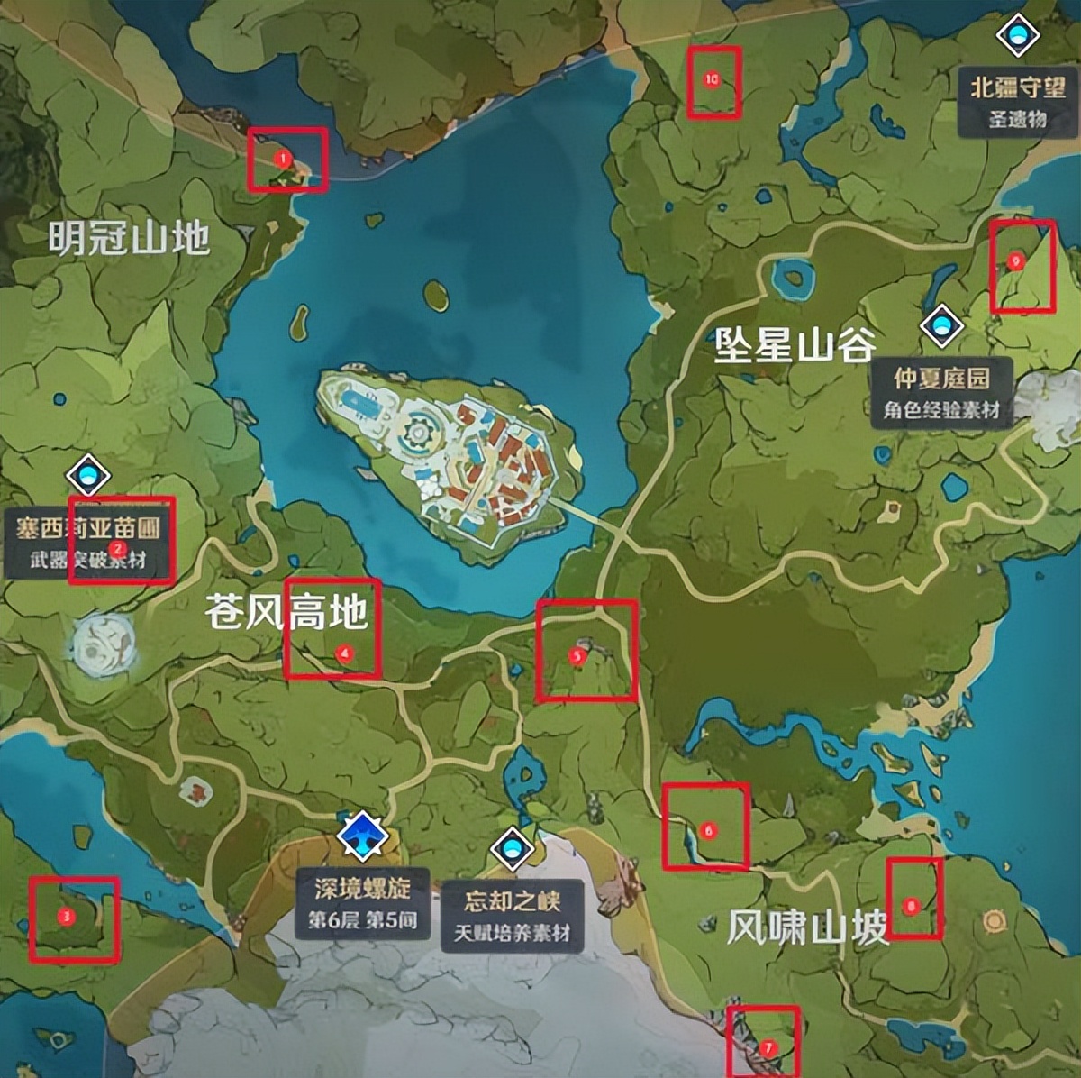 原神地灵龛分布