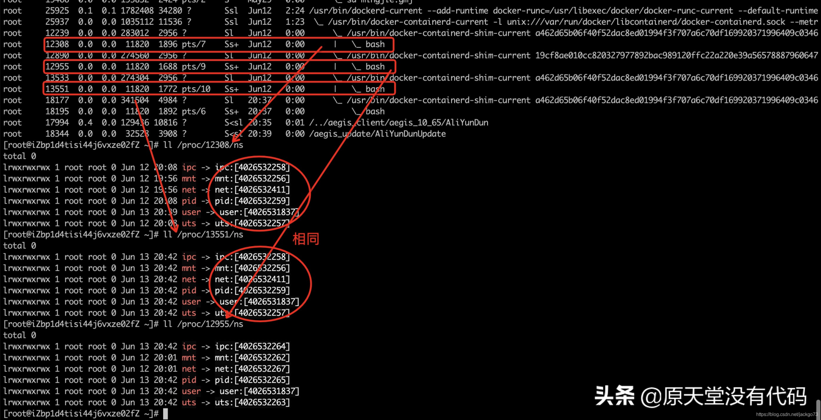 Linux内核Namespace隔离测试code