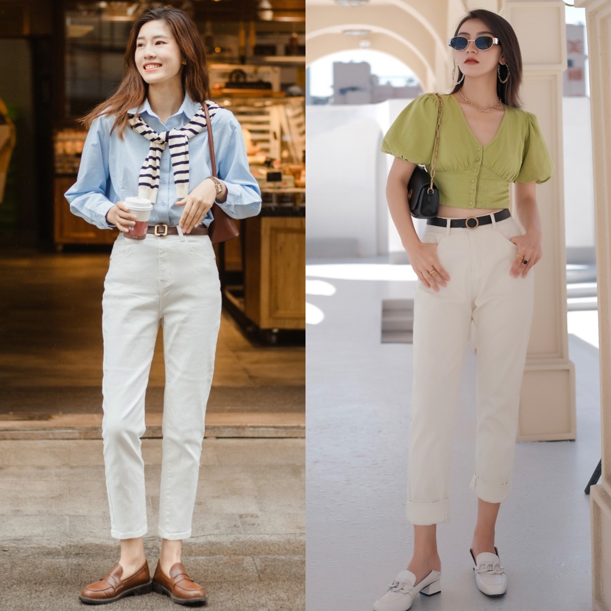 "牛仔裤 乐福鞋"又火了,高级知性且显高,小个子也能轻松驾驭