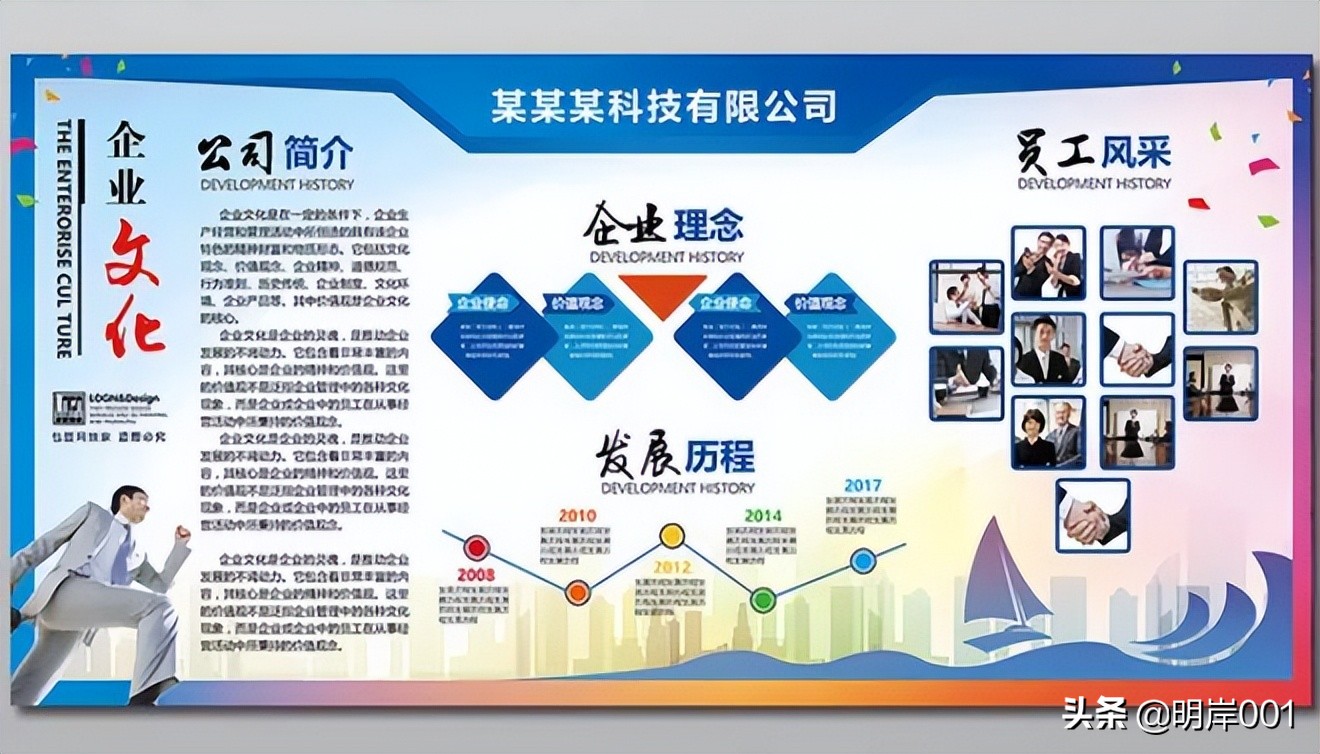 明岸：企业文化墙主题标语