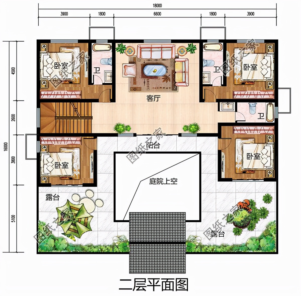 农村中式庭院别墅设计，白墙黛瓦搭配上超大庭院，美到怀疑人生