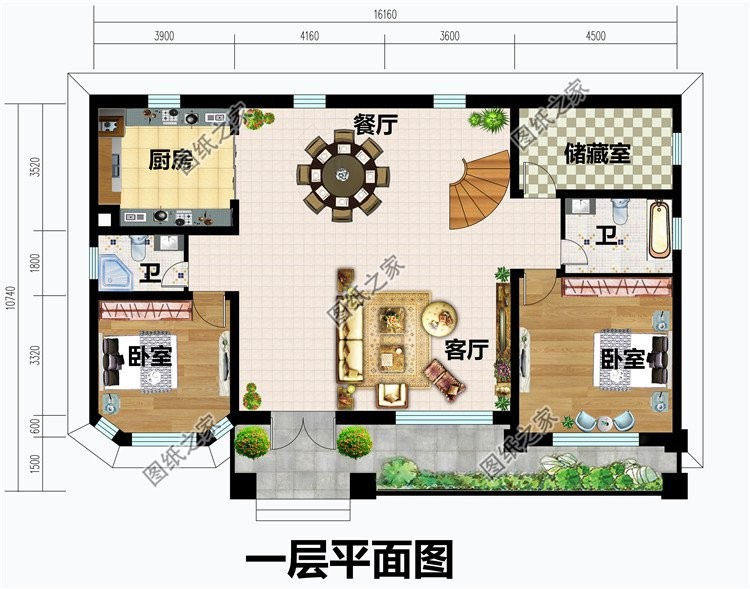 欧式复式别墅设计，室内十分宽敞通透，提升居住体验感