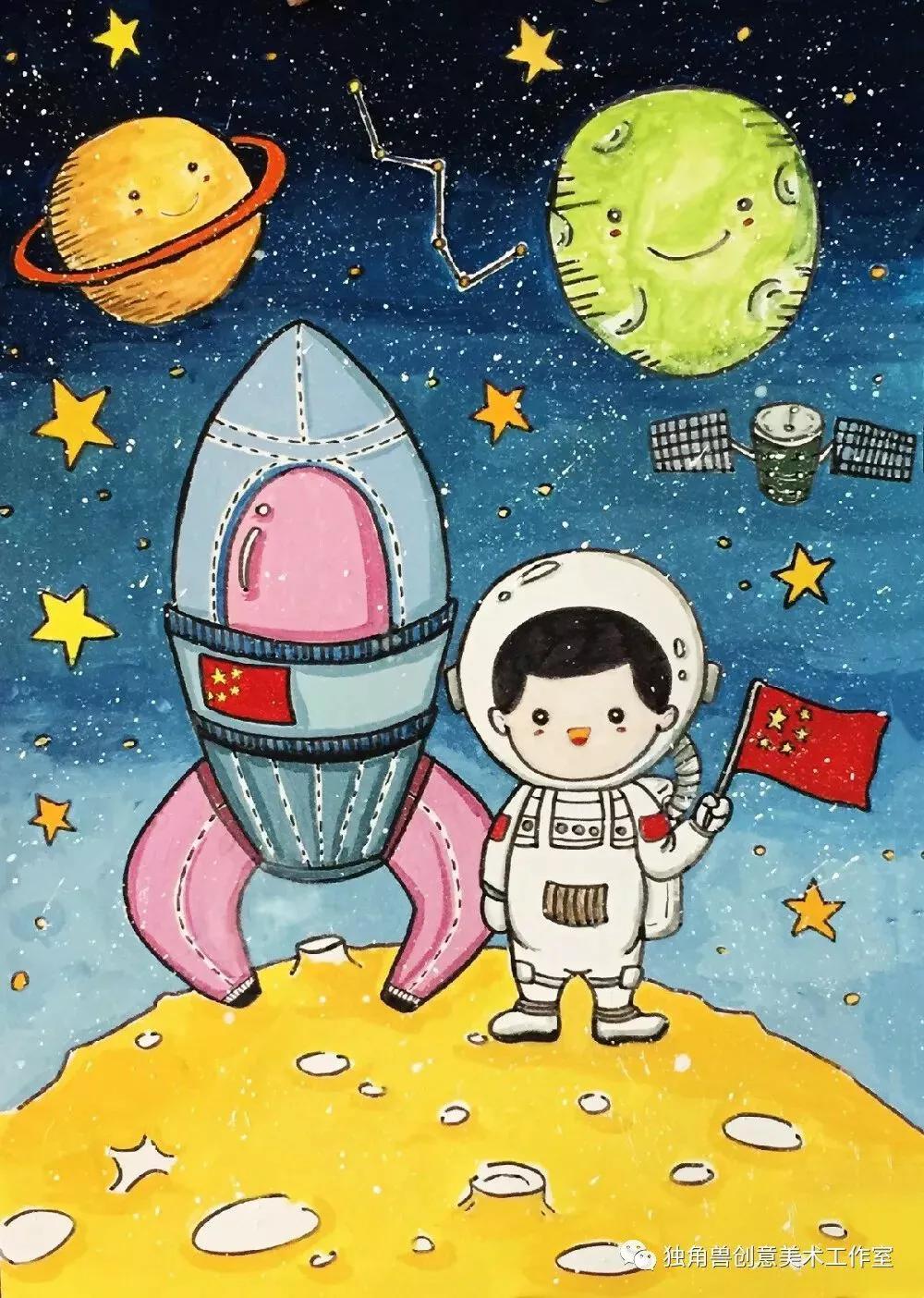 绘画素材—未来主题创作赏析与构思,浩瀚的宇宙星球