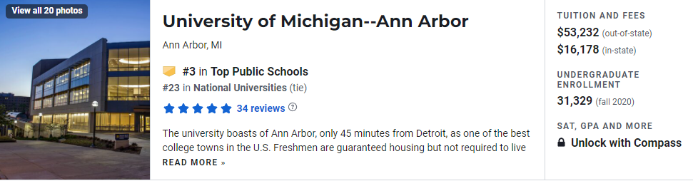 最新！2022年全美公立大学排名前十的院校有哪些