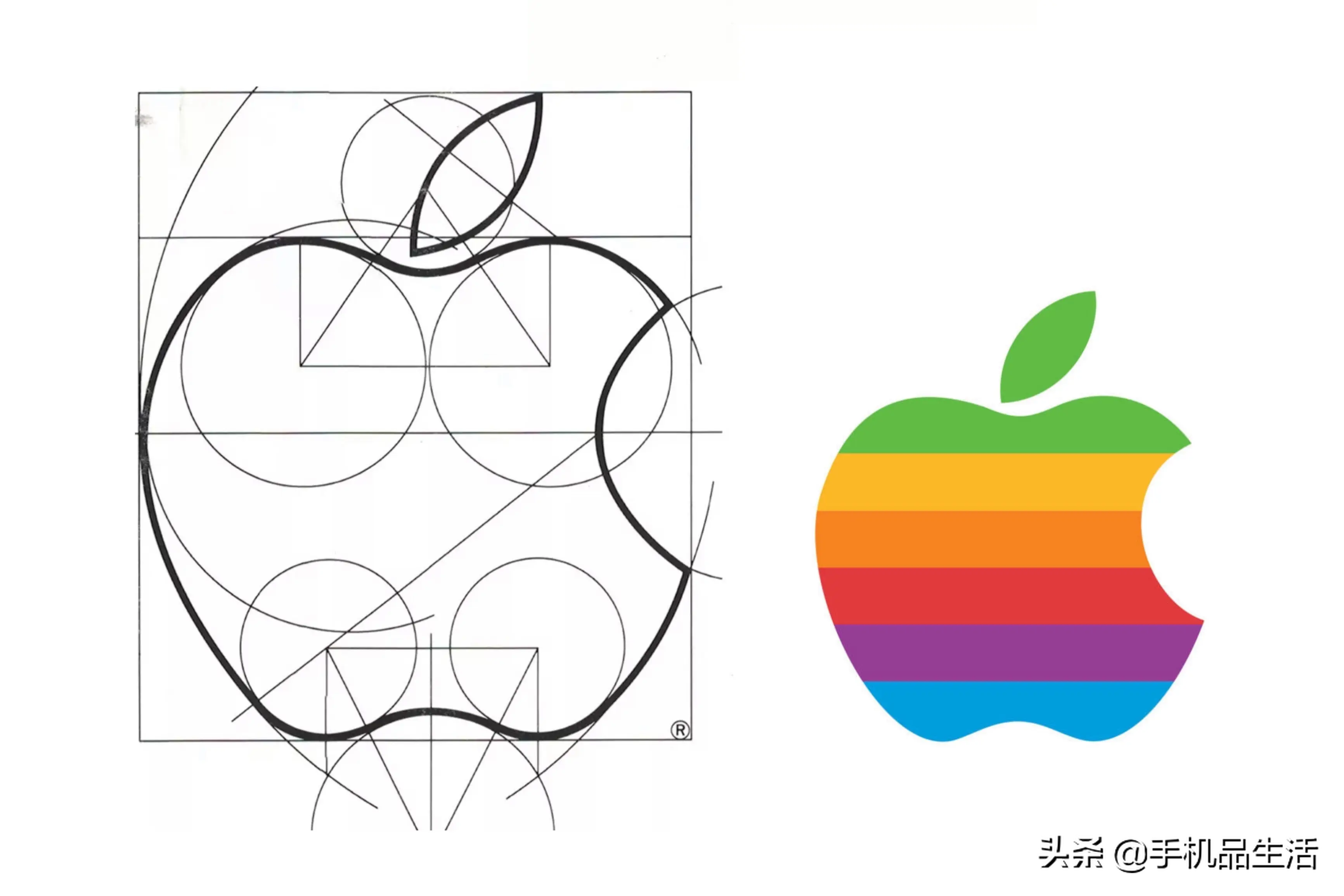 这个苹果 logo 是用布尔运算绘制的,可见当初的设计师有多么认真,这代