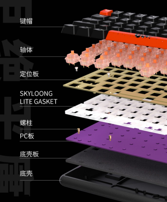 眼见为实？拆卸Skyloong小呆虫61键机械键盘，一探Lite Gasket结构