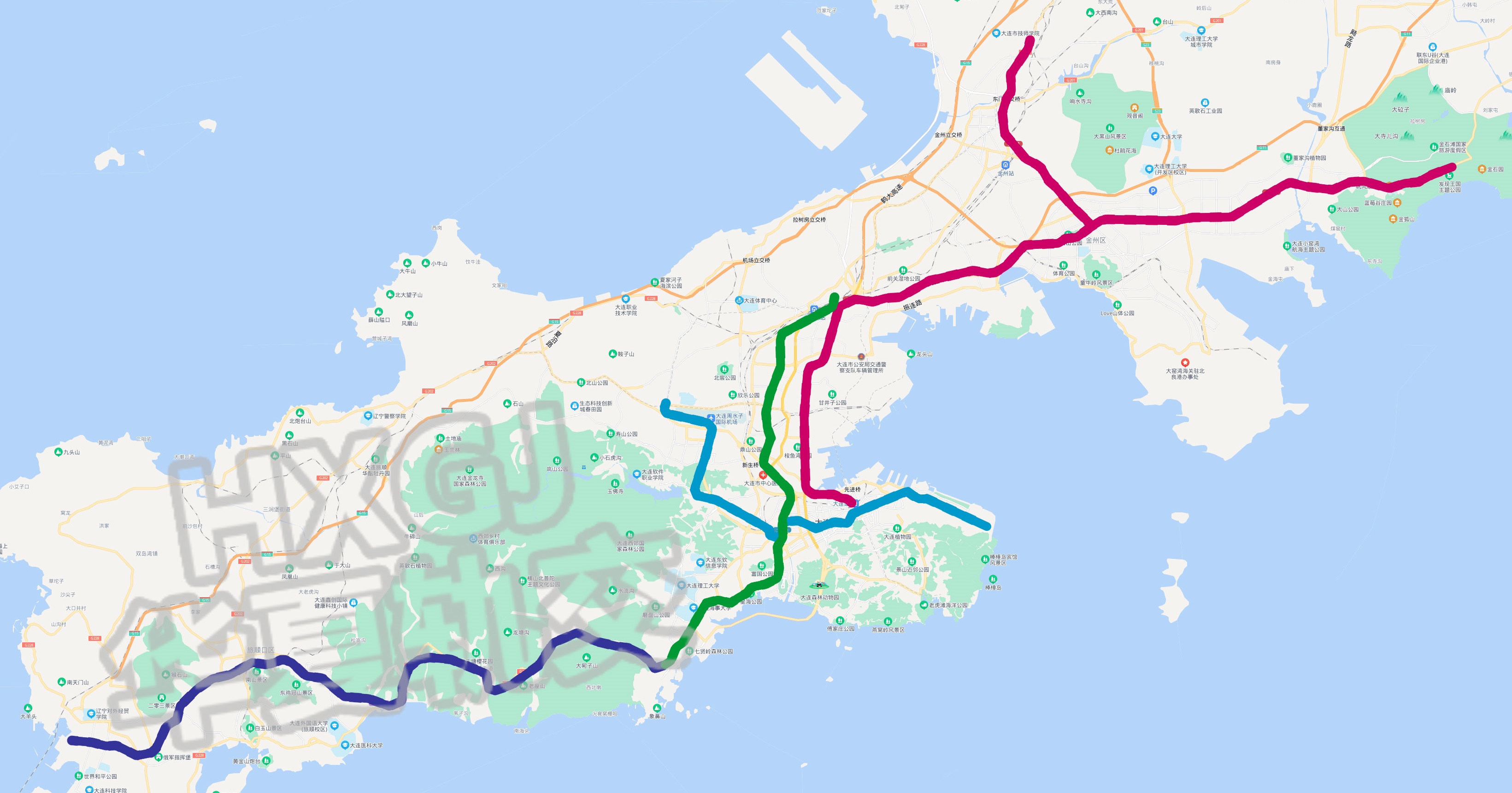 大连地铁四号线线路图图片