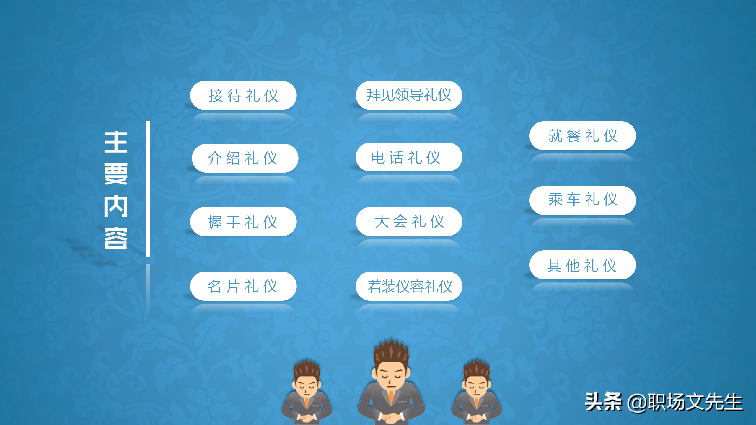 系统学习商务职场礼仪，升职加薪，43页商务礼仪培训课件