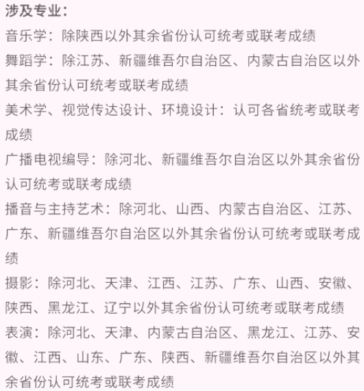 艺考生看过来收藏好！186所大学采取统考成绩招生艺术类专业