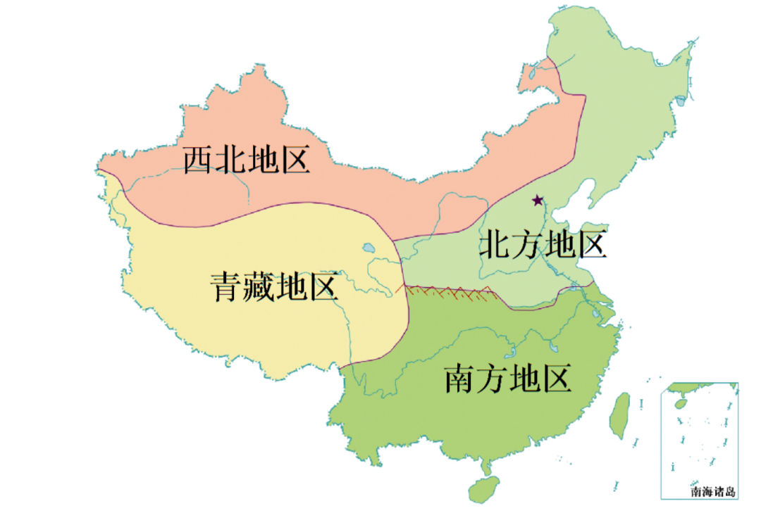 中国八大区域划分图图片