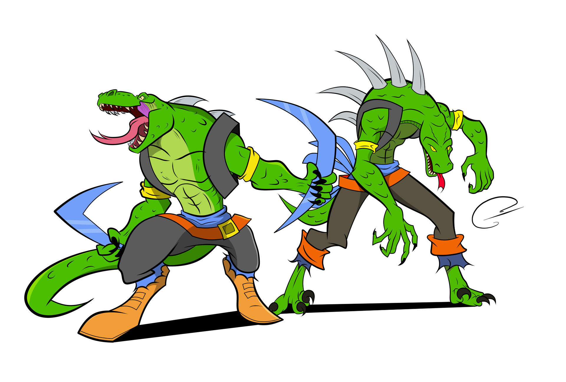 经典游戏《恐龙快打》主角和反派高清还原,原来你们长这样啊