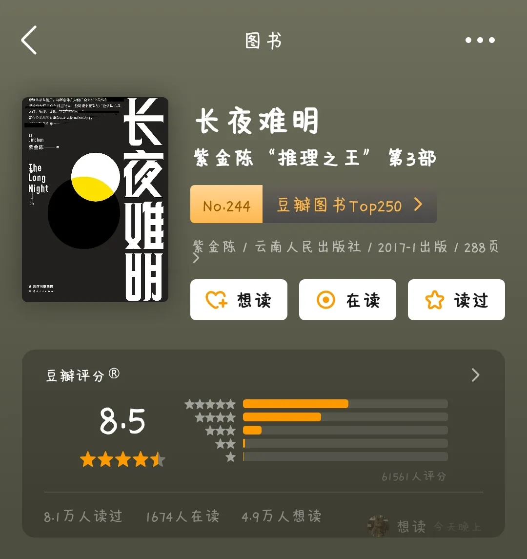 这10本豆瓣热门的社会派推理小说，拯救你的冬日书荒（上篇）