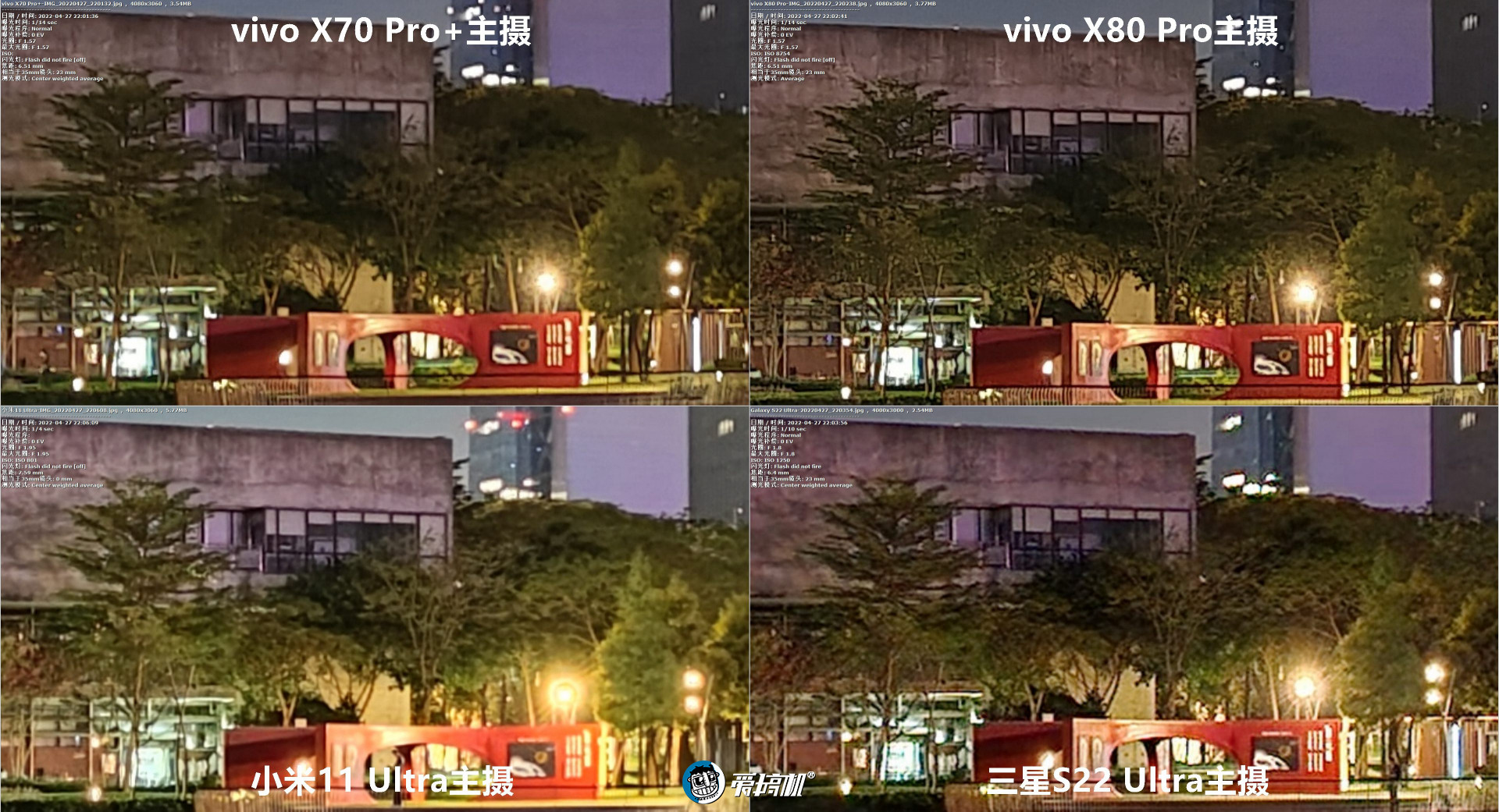 旗舰拍照PK：vivo X80Pro对X70Pro+、三星S22Ultra、小米11Ultra