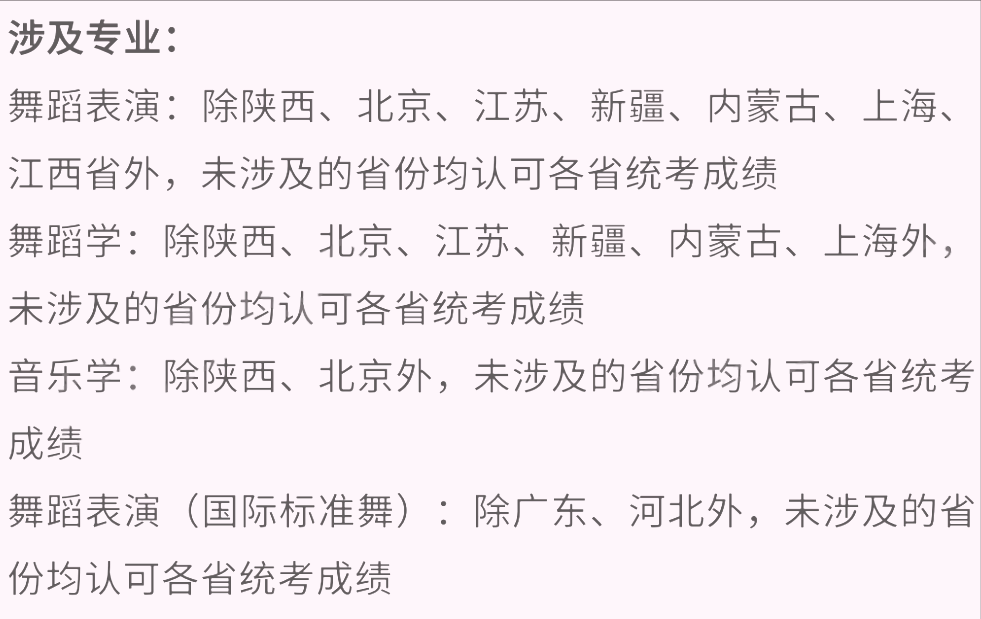 艺考生看过来收藏好！186所大学采取统考成绩招生艺术类专业