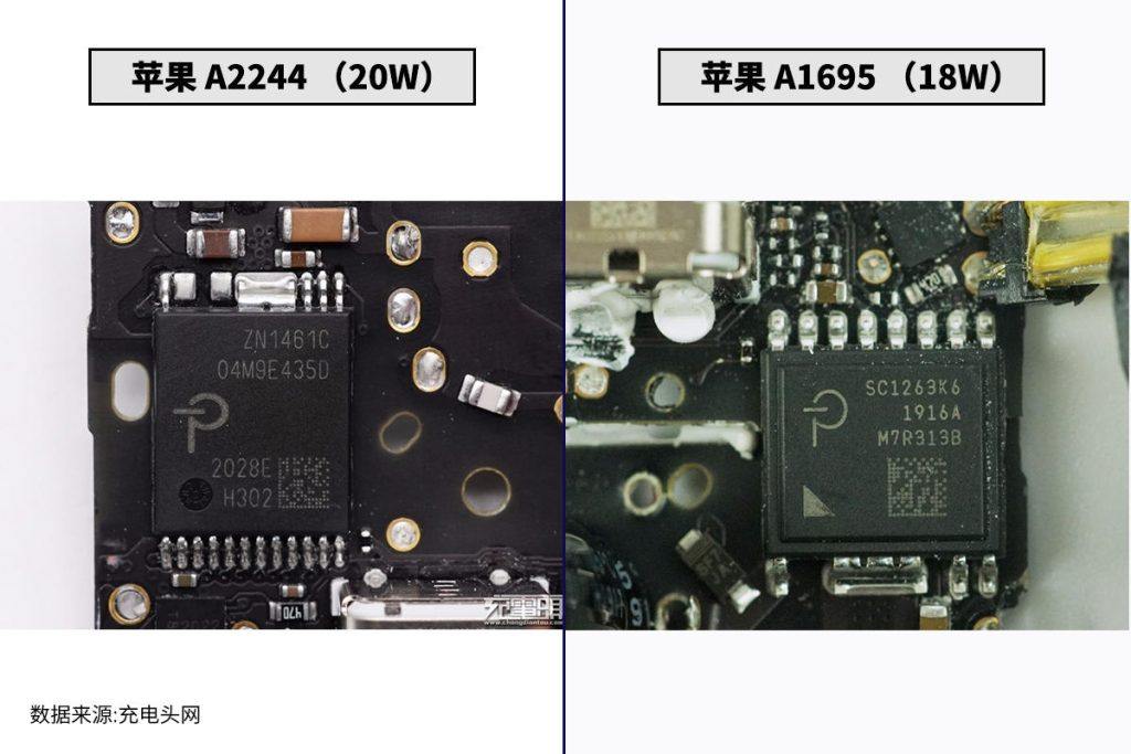功率差2W有何區別？蘋果20W和18W充電器拆解對比
