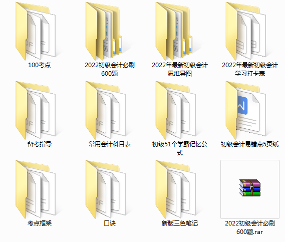 多亏有它！2022初级会计经济法基础才100个核心考点，打印快背