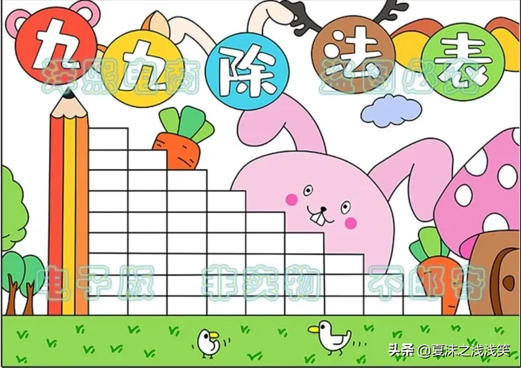 小学生数学常用手抄报200张