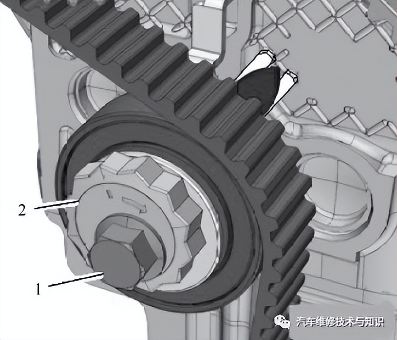 大众1.6L EA211发动机正时带的更换步骤